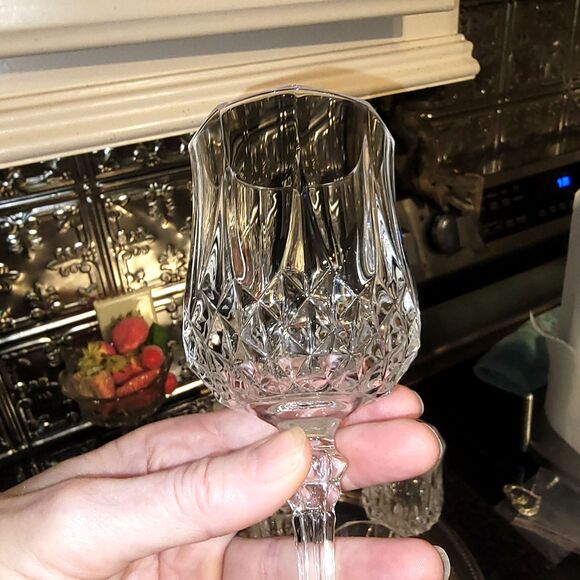 Cristal d'arques Fine Lead Crystal SIX (6) Longchamp 25cl Wine Glasses VTG Excel - Picture 10 of 14